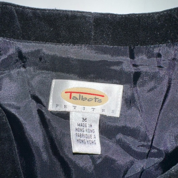 Talbots Women’s Vintage Black Velvet Snowman Vest M Petite Holiday Christmas - Picture 2 of 7